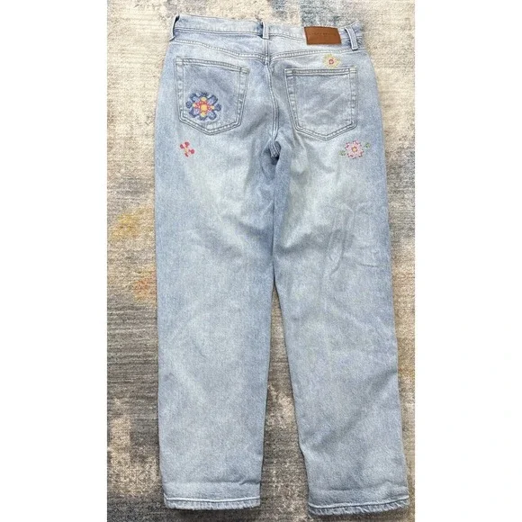 Lucky Brand 6/29R Jeans Womens Embroidered Floral Coquette Cottagecore - Picture 9 of 9